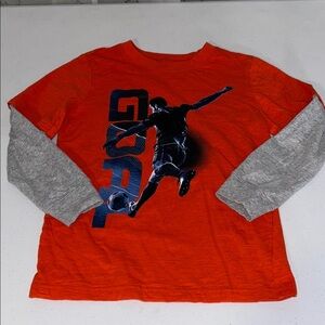 Carter’s Boy’s Orange Long Sleeve Soccer Graphic Tee Size 7